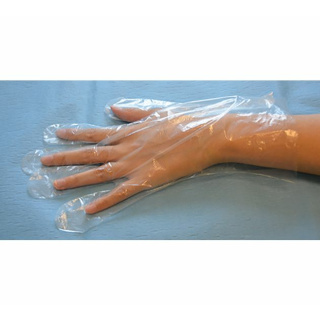 PE- Handschuhe, Damen oder Herren, gehämmert, transparent 100 Stck/Pack