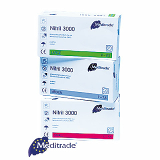 Nitril 3000 - Handschuhe puderfrei, weiß, 100 Stck/Pack - Größe S