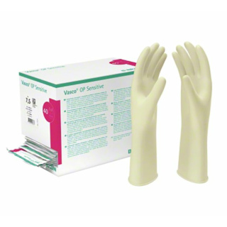 Vasco ® OP Sensitive,  OP-Handschuhe, puderfrei, steril,  40 Paar, Gr. 7,5