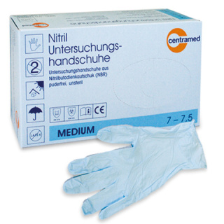 Nitril - Handschuhe puderfrei, latexfrei, BLAU, 100 Stck/Pack - Größe XL